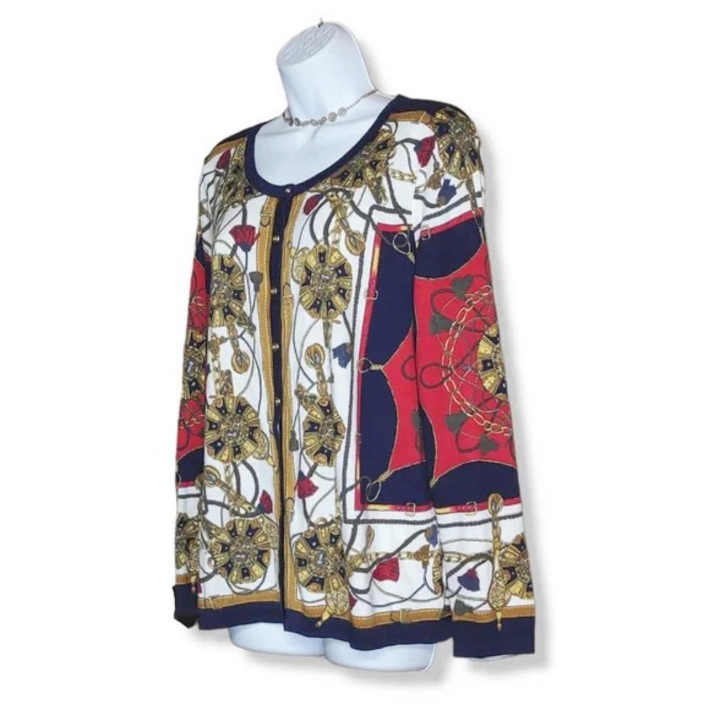 Talbots Status Print Charming Cardigan - image 4